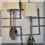 DL04. Pair of Visual Comfort “Ruhlmann” electric sconces. 21”h 